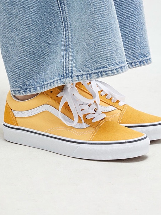 Vans Shoes - Vans Old Skool Low Top Yellow Gold Suede And Canvas Sneakers